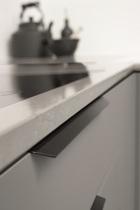 Furnipart - Blaze 2 - greb i aluminium børstet mat sort CC2x160mm L350mm B